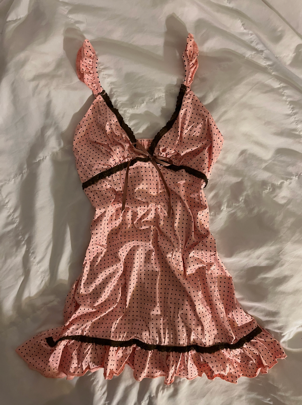 Pink & Brown Slip Dress